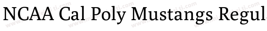 NCAA Cal Poly Mustangs Regular字体转换